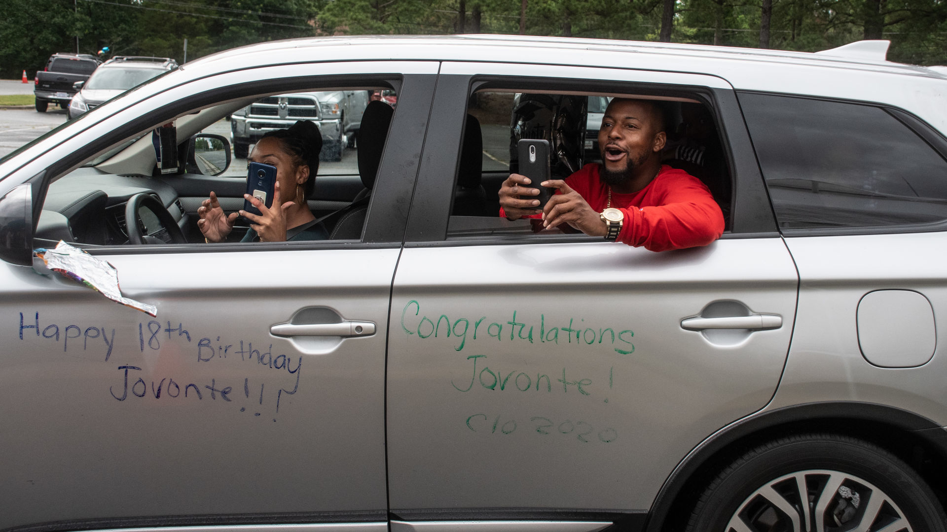 Southern Guilford High School's drive-thru graduation